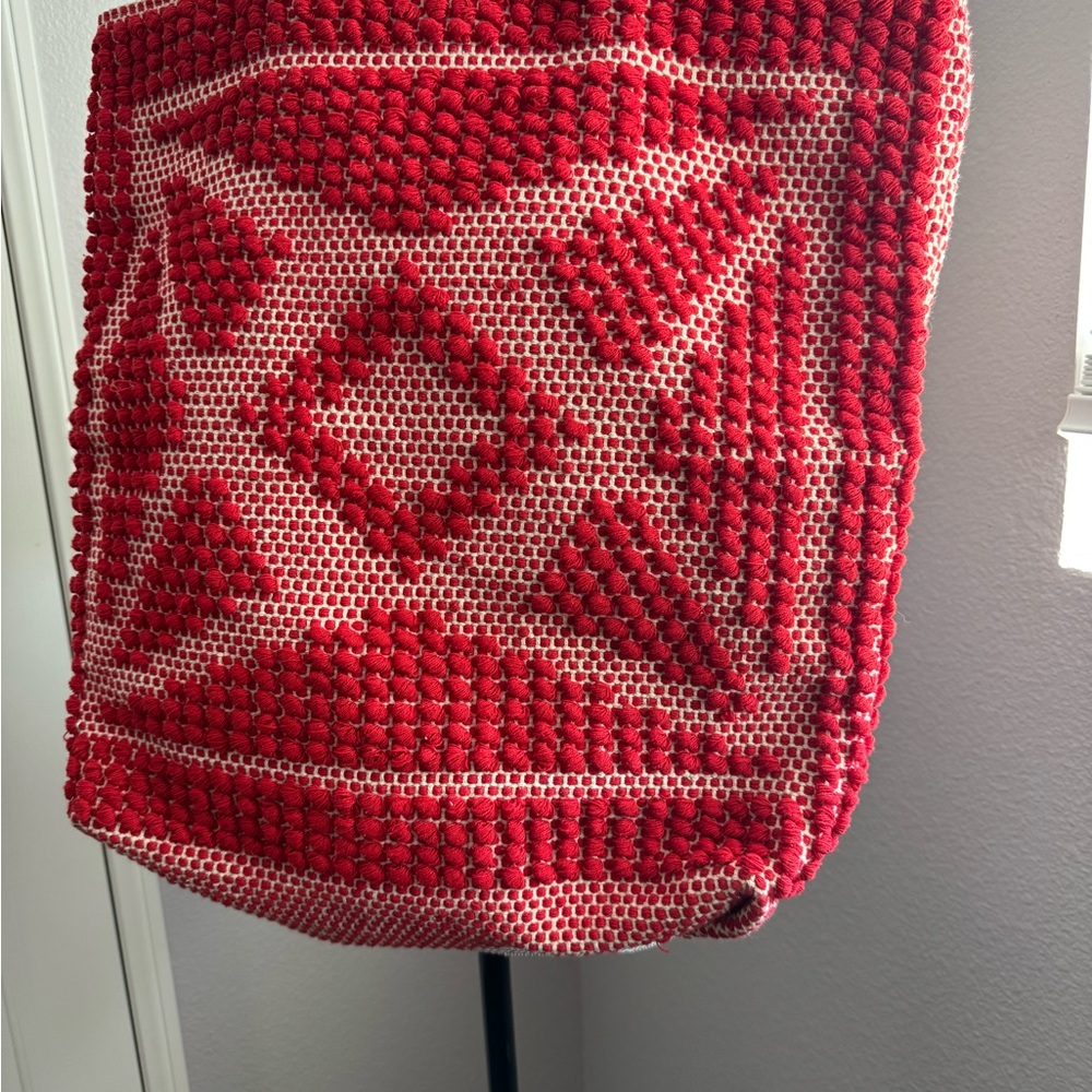 Abercrombie & Fitch Red Beaded Tote Bag